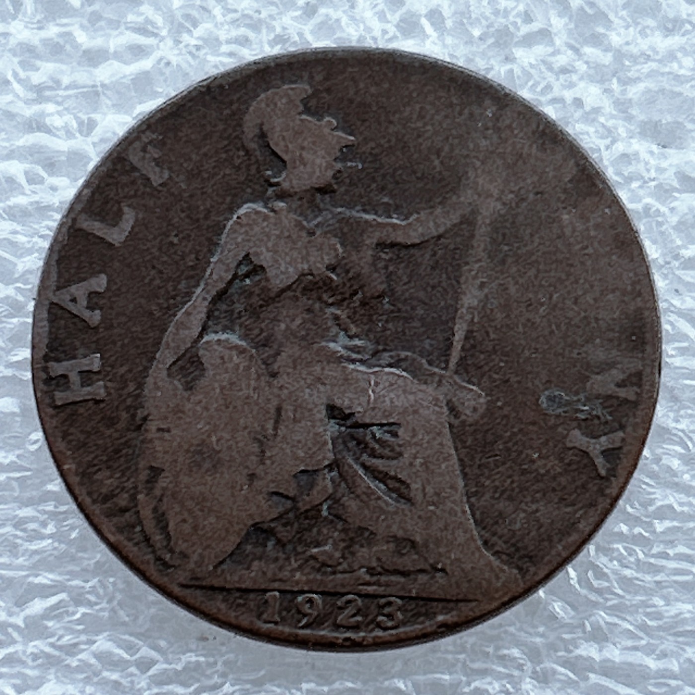 全场一元起拍 世界钱币散币场 第十期 英国1923年 1/2便士铜币 乔治五世国王