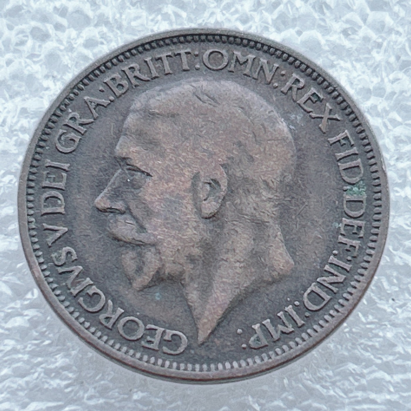 全场一元起拍 世界钱币散币场 第十期 英国1925年 1/2便士铜币 乔治五世国王