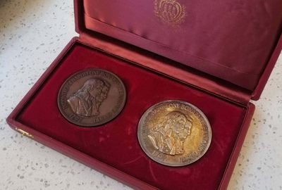 【币将精彩】世界钱币拍卖专场(2023-12-27) - 圣马力诺1969年拿破仑纪念银章铜章