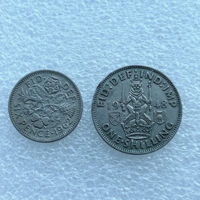 全场一元起拍 世界钱币散币场 第十期 - 英国钱币 乔治六世 伊丽莎白