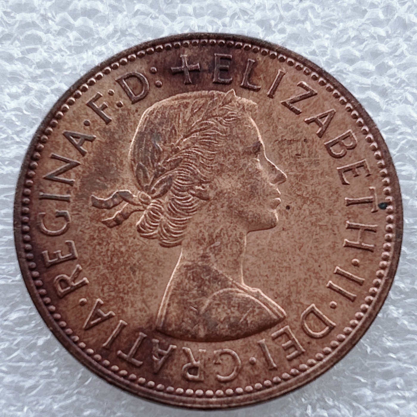 全场一元起拍 世界钱币散币场 第十期 1966年 英国1便士 不列颠女神 大铜币