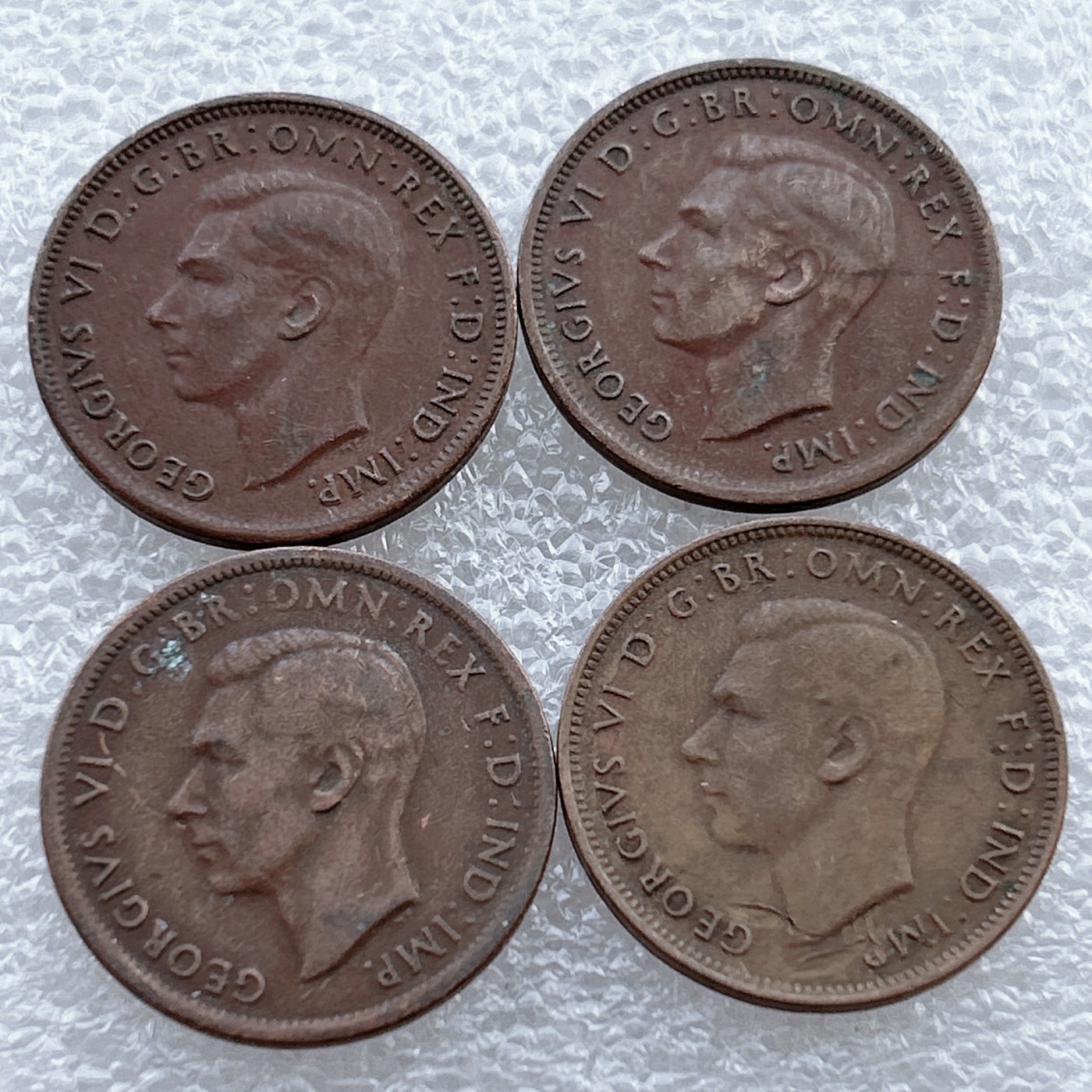 全场一元起拍 世界钱币散币场 第十期 1943年 早期澳大利亚 1/2半便士 乔六