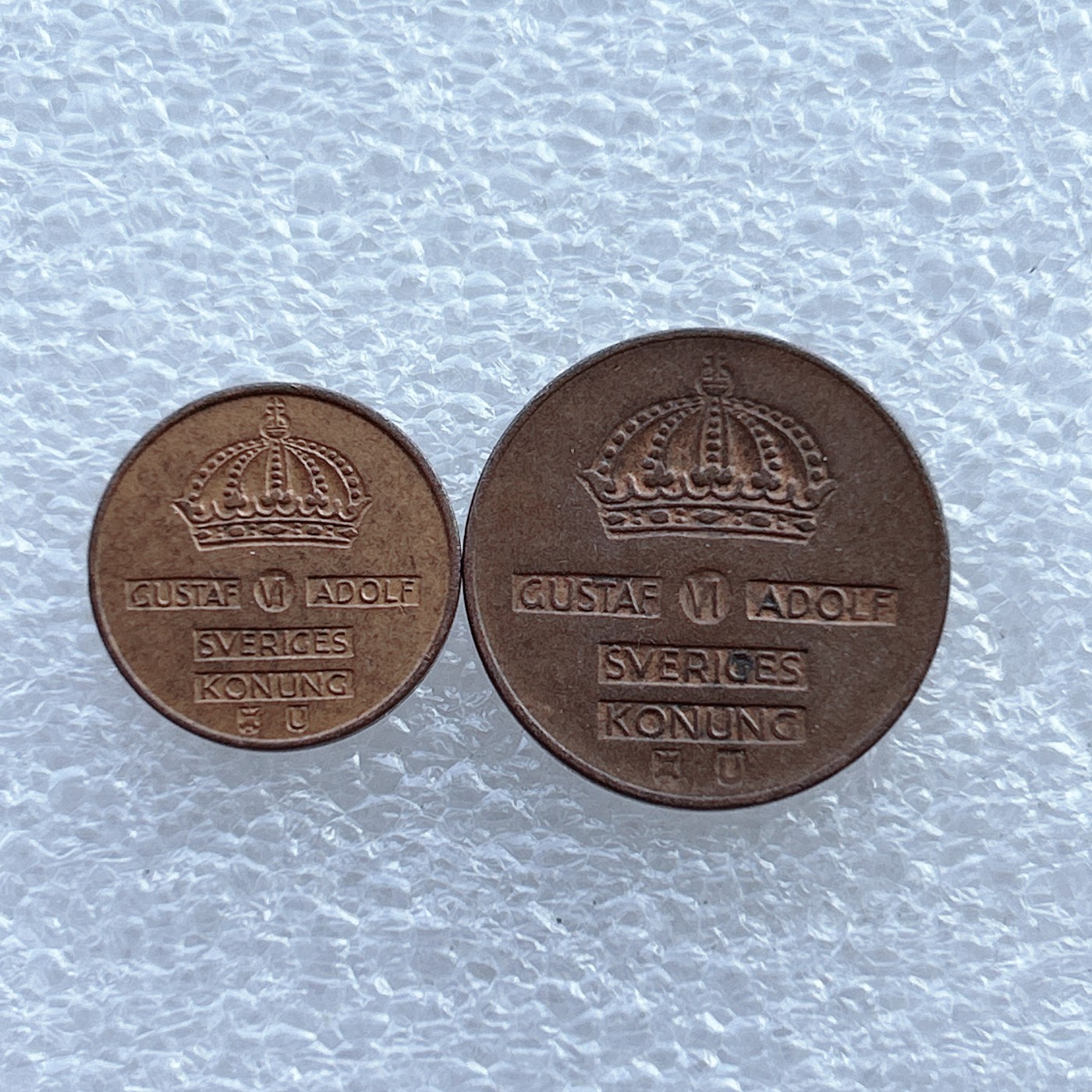 全场一元起拍 世界钱币散币场 第十期 瑞典60年代钱币2枚