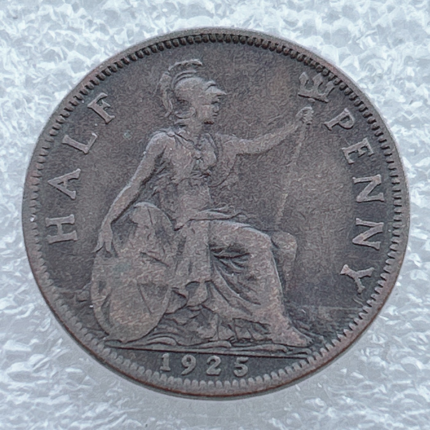 全场一元起拍 世界钱币散币场 第十期 英国1925年 1/2便士铜币 乔治五世国王