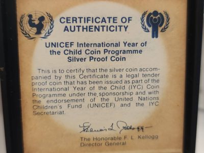 燕姐第52场拍卖 1979年荷兰儿童年25盾精制银币