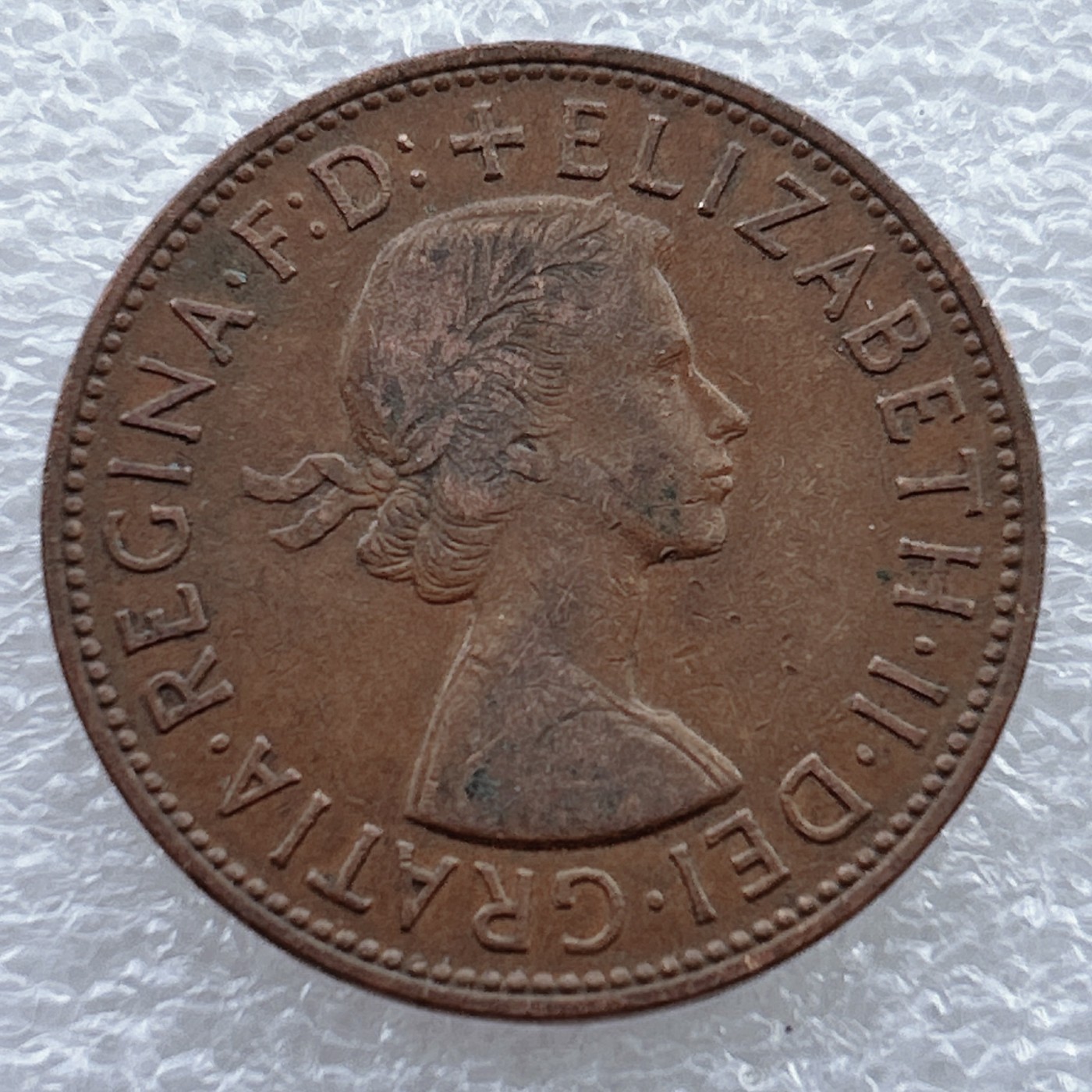 全场一元起拍 世界钱币散币场 第十期 1962年 英国1便士 不列颠女神 大铜币