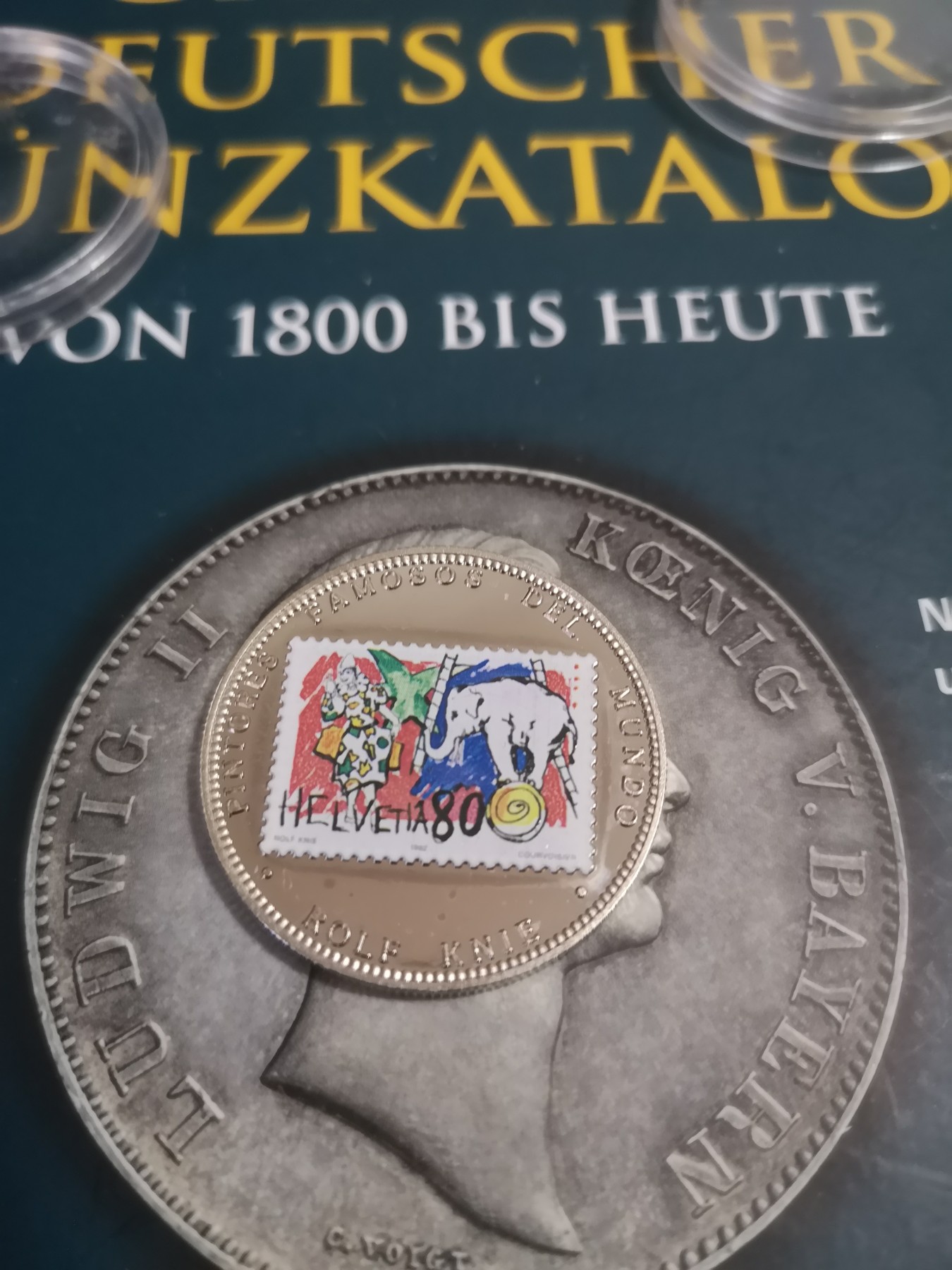 长老汇第22场精品币拍卖 1996赤道几内亚世界珍邮瑞士马戏团7000法郎彩色精制银币