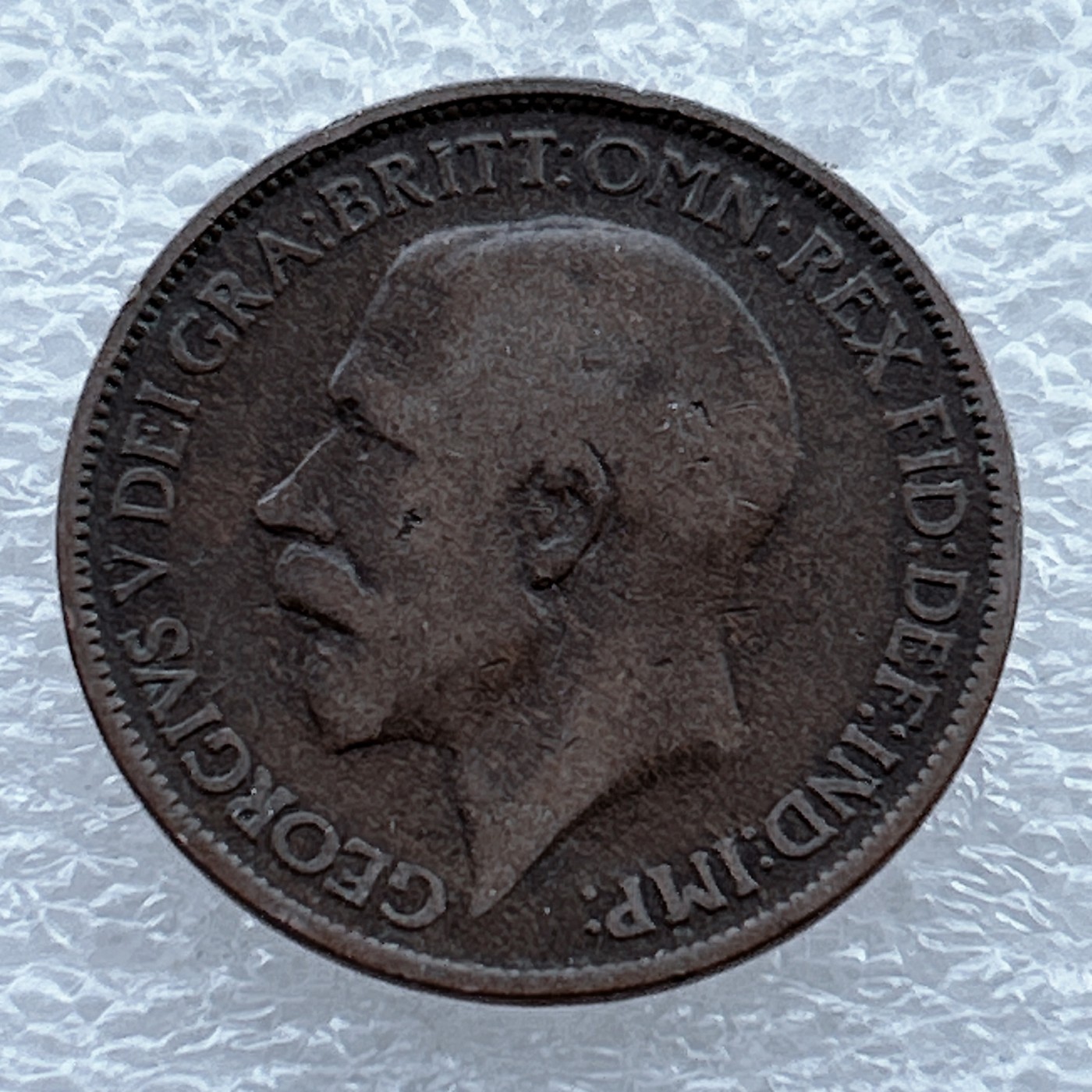 全场一元起拍 世界钱币散币场 第十期 英国1923年 1/2便士铜币 乔治五世国王