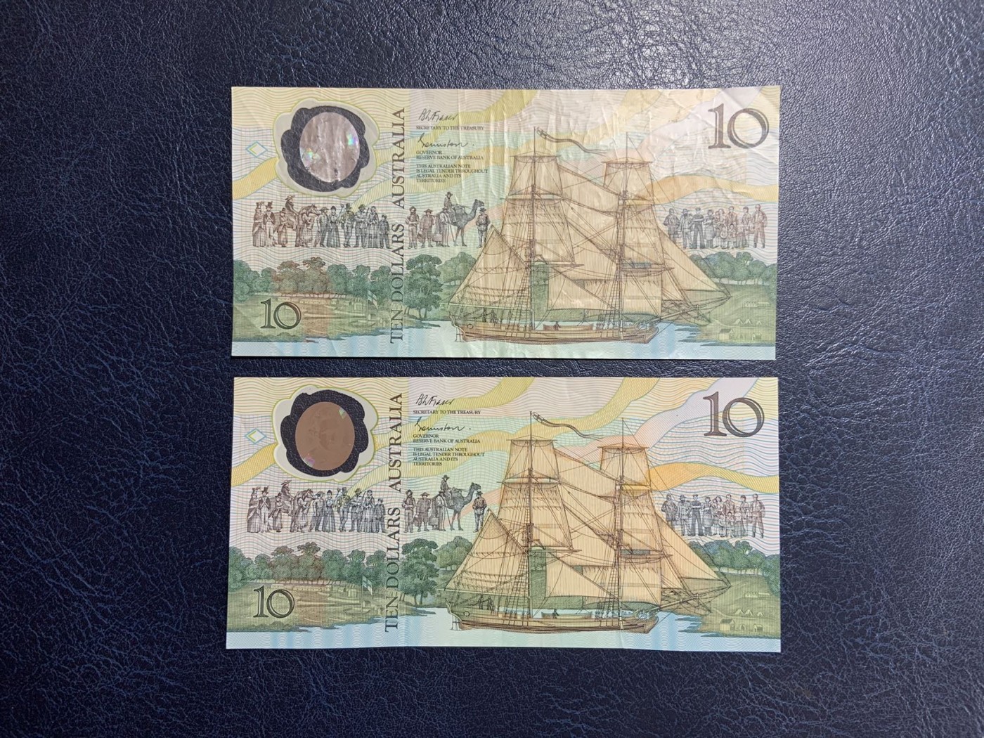 收藏联盟Quantum Auction 第276期拍卖  澳大利亚1988年10元纪念钞一对 品相如图