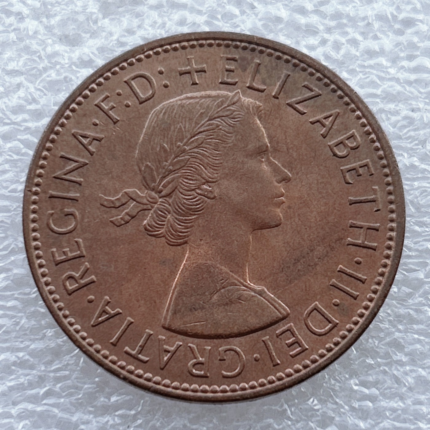 全场一元起拍 世界钱币散币场 第十期 1964年 英国1便士 不列颠女神 大铜币