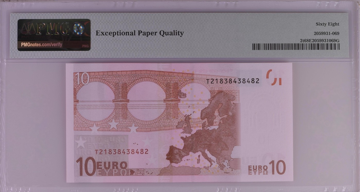 收藏联盟Quantum Auction 第276期拍卖  欧盟国家爱尔兰2002年10欧元 PMG68 第一签