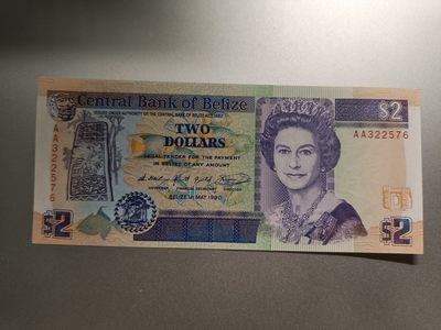 【专场20230724】因为明天有事要出门所以提前搞个大拍卖的临时专场，本周仅此一场 - 【拍品002】伯利兹1990版2元UNC-首冠AA无4