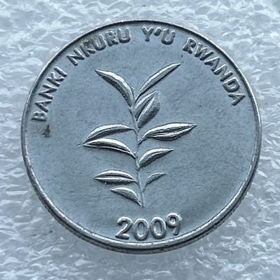 全场一元起拍 世界钱币散币场 第11期 2009年卢旺达植物农作物20法郎
