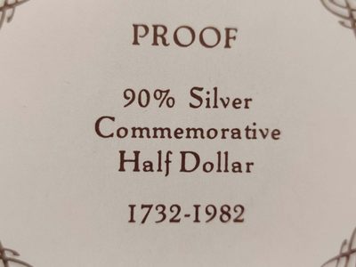 燕姐第52场拍卖 1982年美国华盛顿诞辰250周年纪念银币二枚（上场被鸽子）