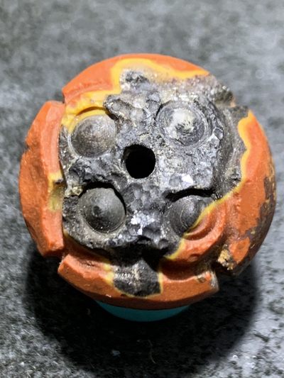 精美亚光原皮战国红玛瑙手工俏色巧雕莲子随形珠一颗 - 精美亚光原皮战国红玛瑙手工俏色巧雕莲子随形珠一颗