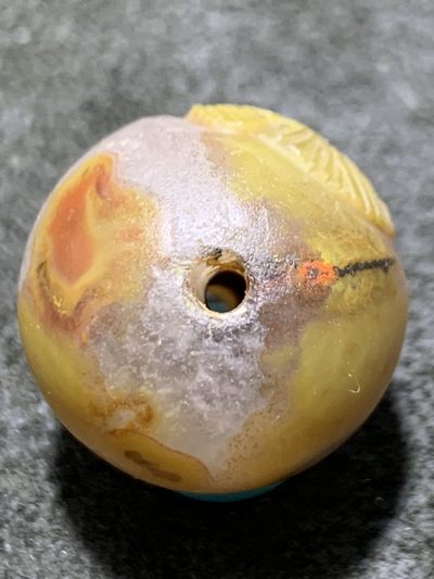 精美冰飘亚光战国红玛瑙手工巧雕富贵有鱼2.0圆珠一个，寓意，富贵有余， 精美冰飘亚光战国红玛瑙手工巧雕富贵有鱼2.0圆珠一个，寓意，富贵有余，