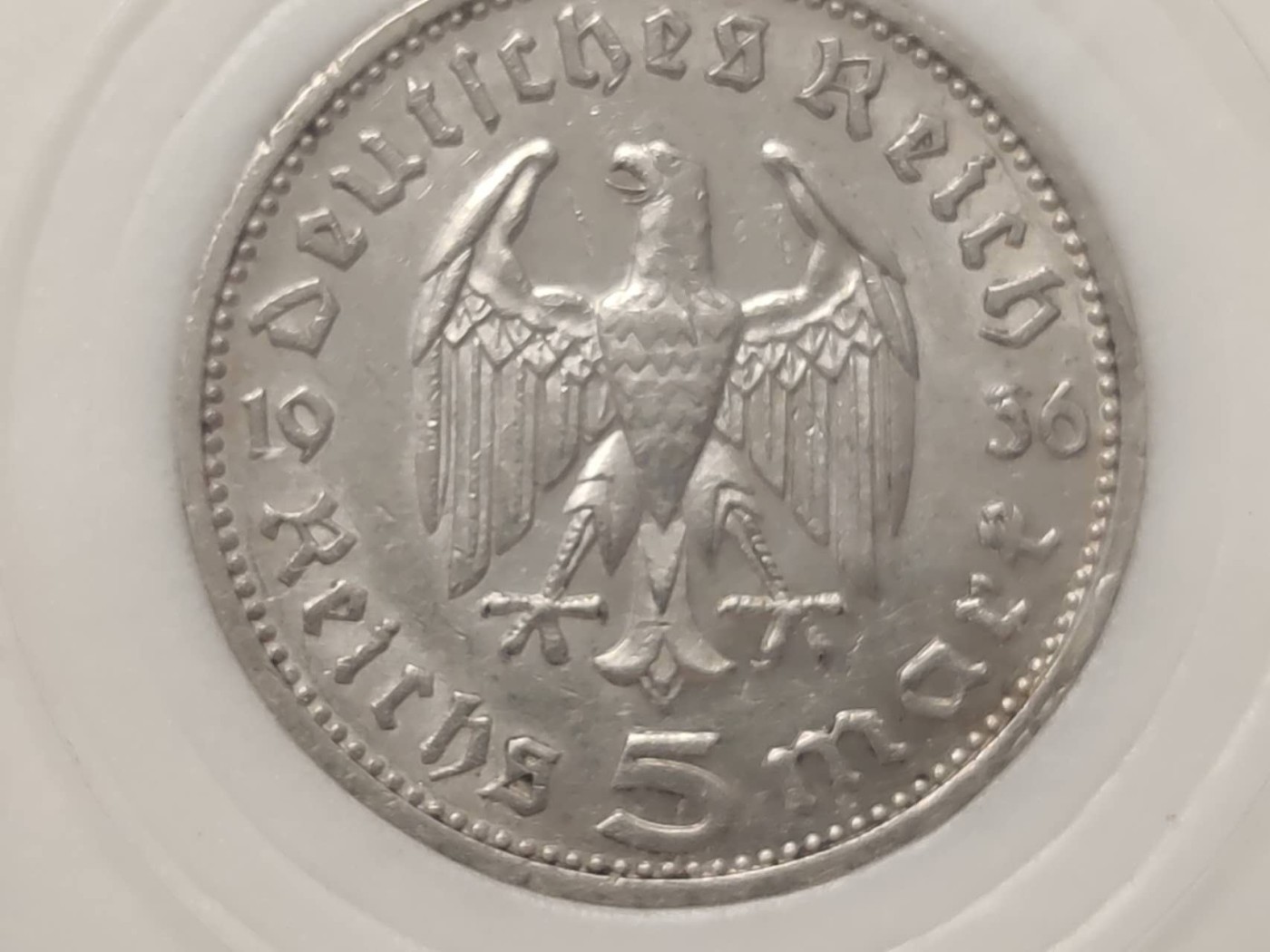 燕姐第51场拍卖 1936年德国兴登堡5马克银币