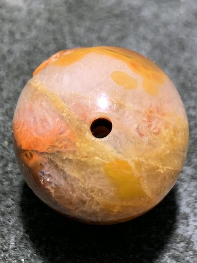 精美冰飘亚光战国红玛瑙手工俏色巧雕狐狸珠子一颗！ 精美冰飘亚光战国红玛瑙手工俏色巧雕狐狸珠子一颗！