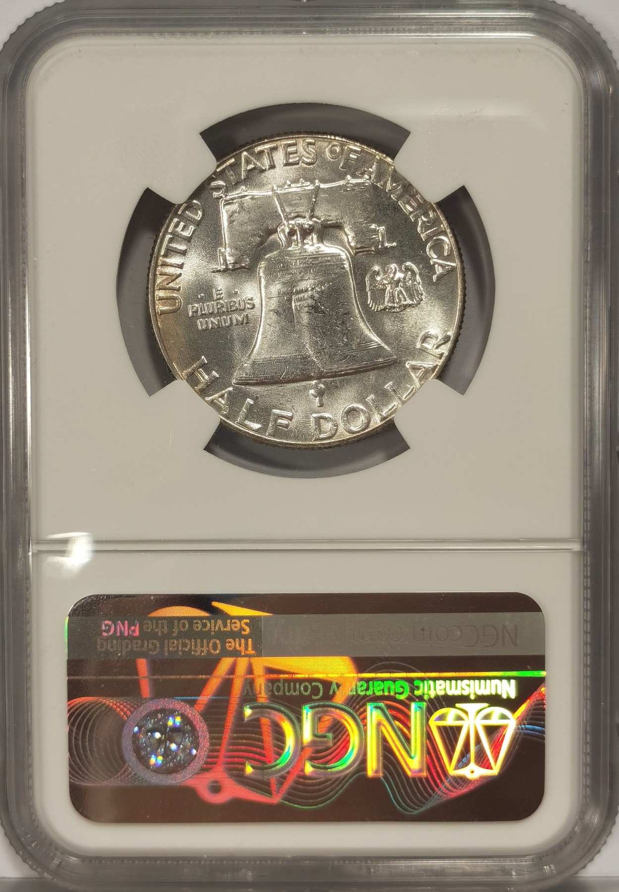 博洋堂世界钱币拍卖第036期（全场包邮） NGC MS63 美国1963年肯尼迪半美元银币，严评，BU品质转光强烈，经典设计