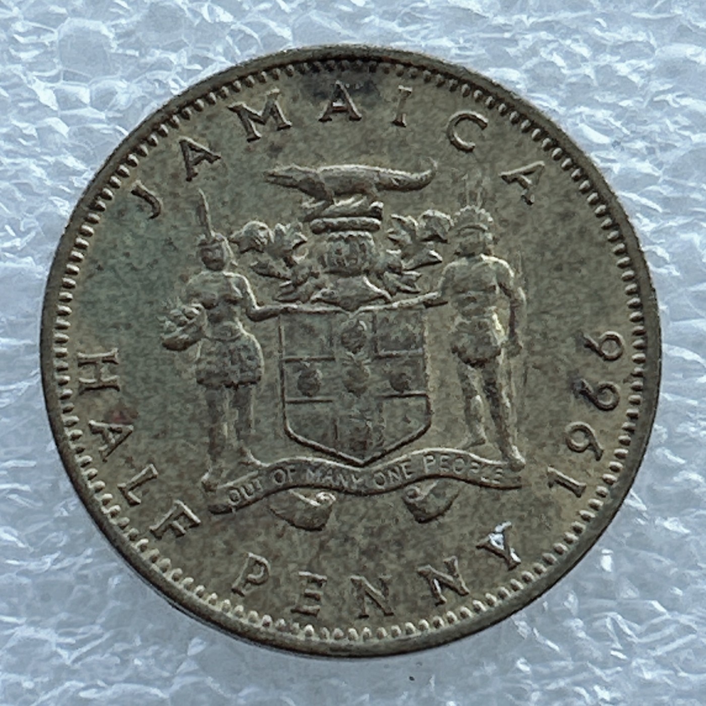 全场一元起拍 世界钱币散币场 第11期 英属牙买加 半便士硬币 1966年英国女王版 伊丽莎白