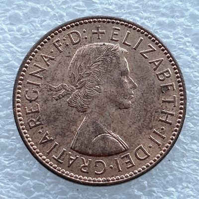 全场一元起拍 世界钱币散币场 第11期 英国半便士 1965年 伊丽莎白二世女王铜币