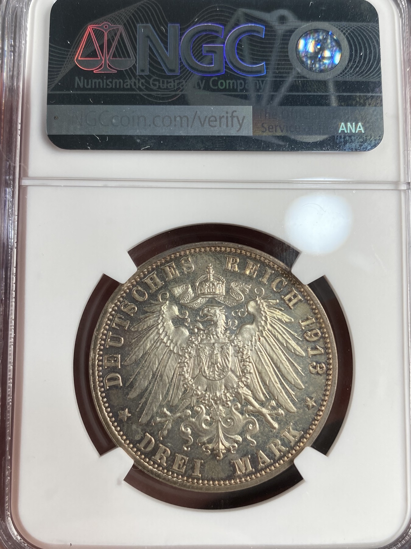 万国钱币拍卖第013期（视频直播专场） NGC PF62 1913年德国莱比锡战胜拿破仑100周年纪念3马克 精致欧洲金彩