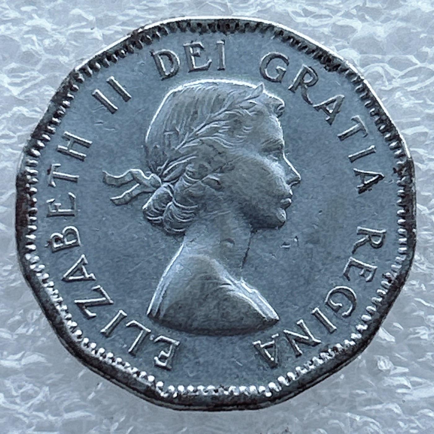 全场一元起拍 世界钱币散币场 第11期 加拿大1953年女王登基首年5分硬币