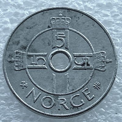 全场一元起拍 世界钱币散币场 第11期 挪威1克朗1999年