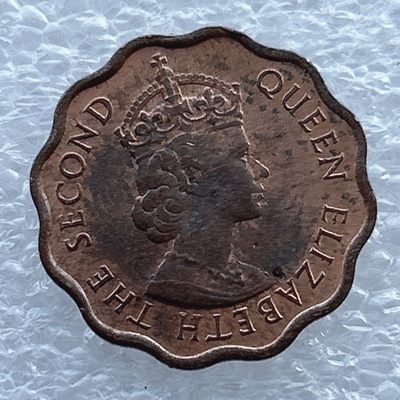 全场一元起拍 世界钱币散币场 第11期 英国属洪都拉斯1964年 1分梅花型铜币