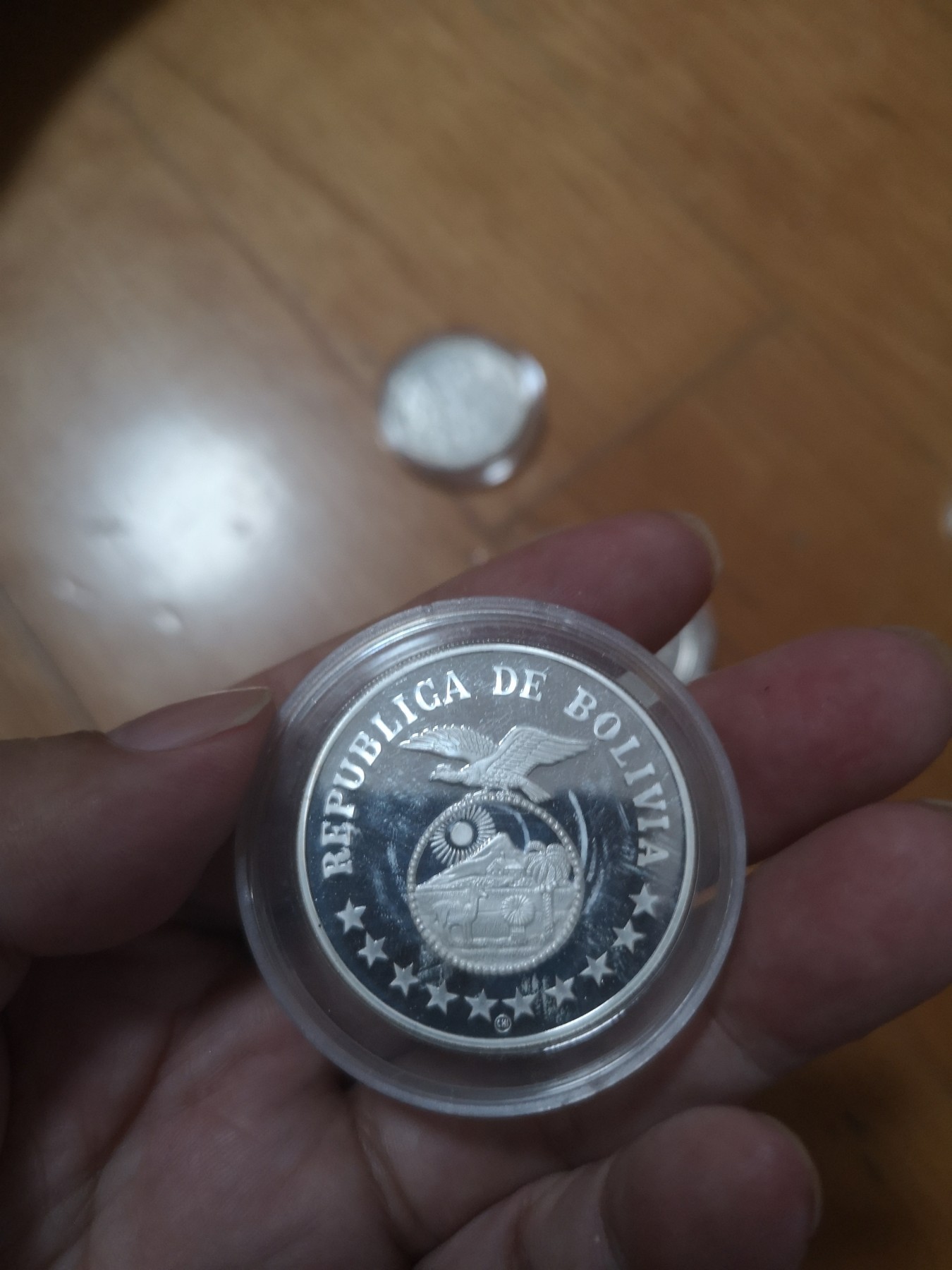 长老汇第24场老银币拍卖 1979玻利维亚儿童年200B精制银币