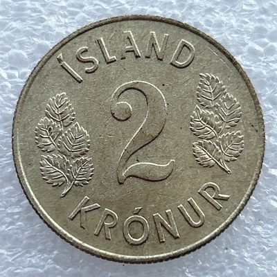 全场一元起拍 世界钱币散币场 第11期 冰岛1966年2克朗铜币