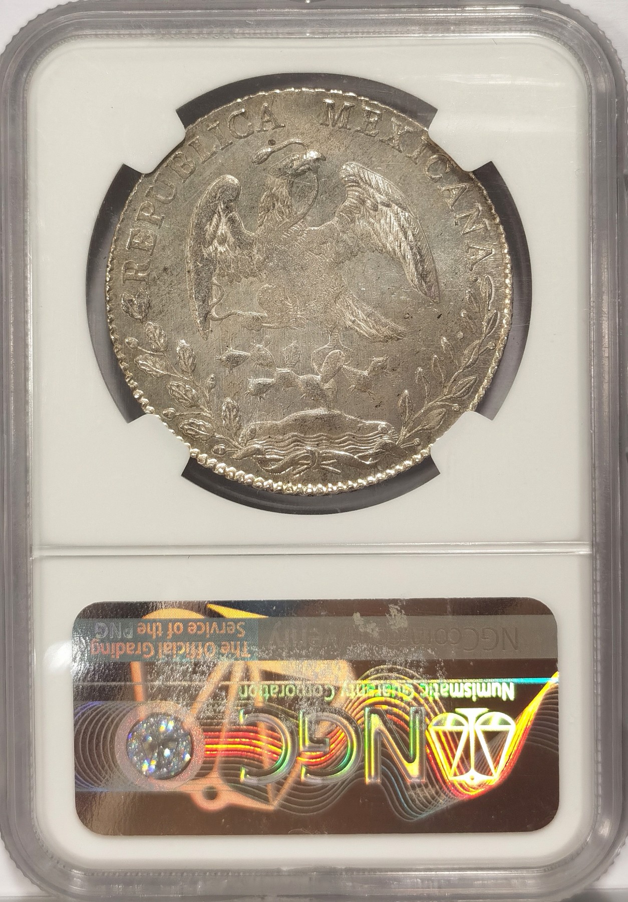 博洋堂世界钱币拍卖第036期（全场包邮） NGC MS64 墨西哥1887年MO MH版花边鹰洋，NGC季军分