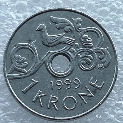 全场一元起拍 世界钱币散币场 第11期 挪威1克朗1999年