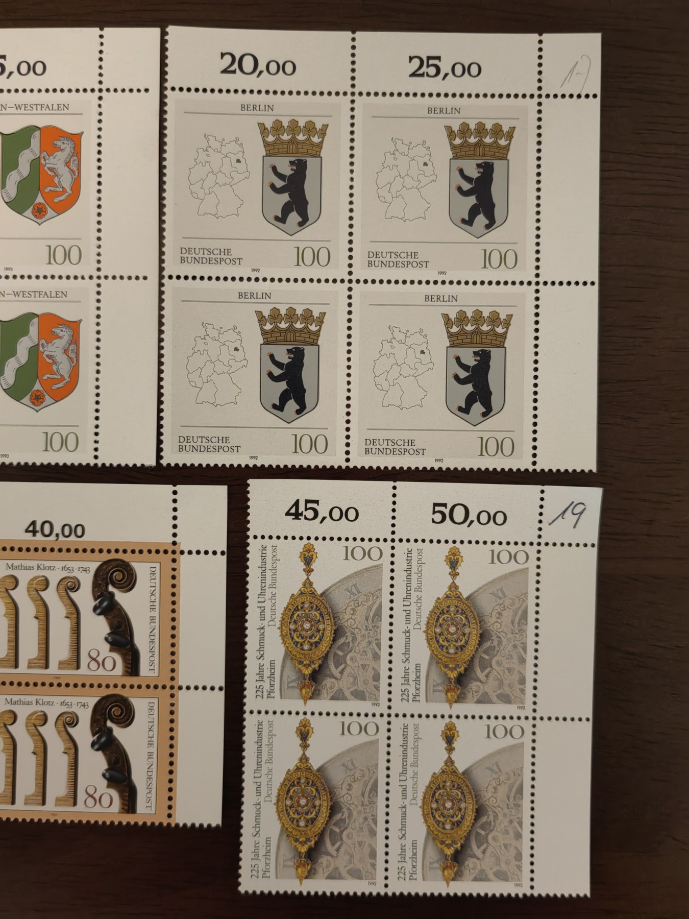 中外邮票+明信片+书籍专场 德国四连体邮票（物品篇）全新