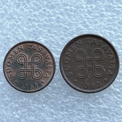 全场一元起拍 世界钱币散币场 第11期 芬兰60年代