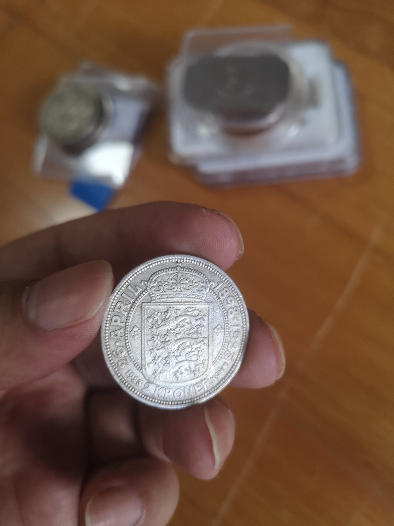 长老汇第24场老银币拍卖 1923丹麦克里斯蒂安十世银婚纪念2克朗银币