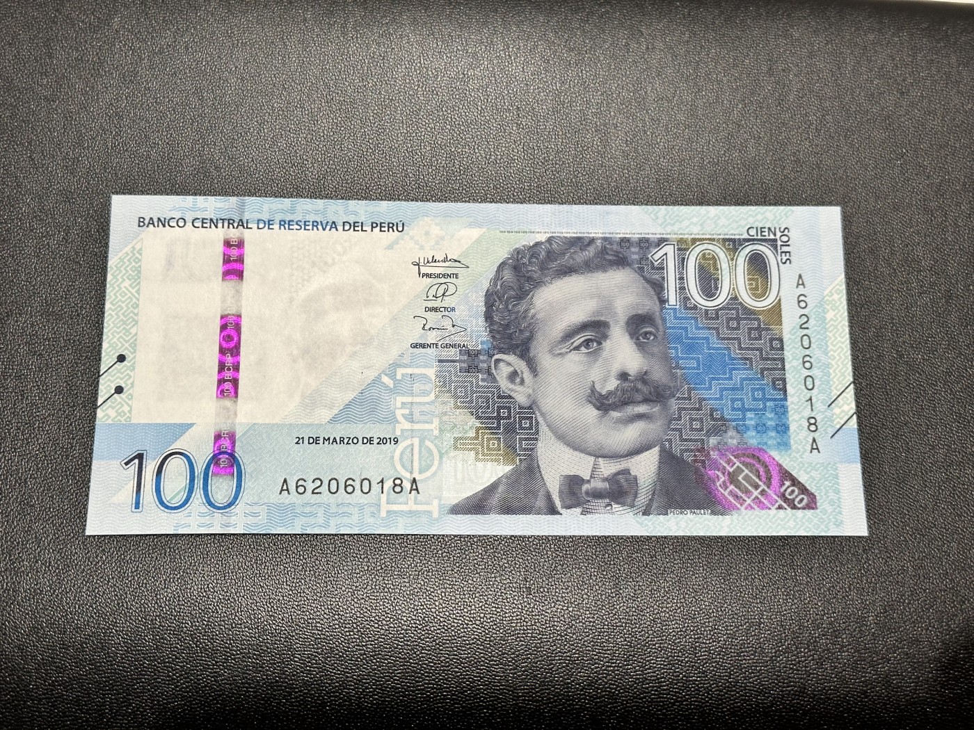 《外钞收藏家》第二百八十八期（连拍第一场） 2019年秘鲁100 AA冠 全新UNC