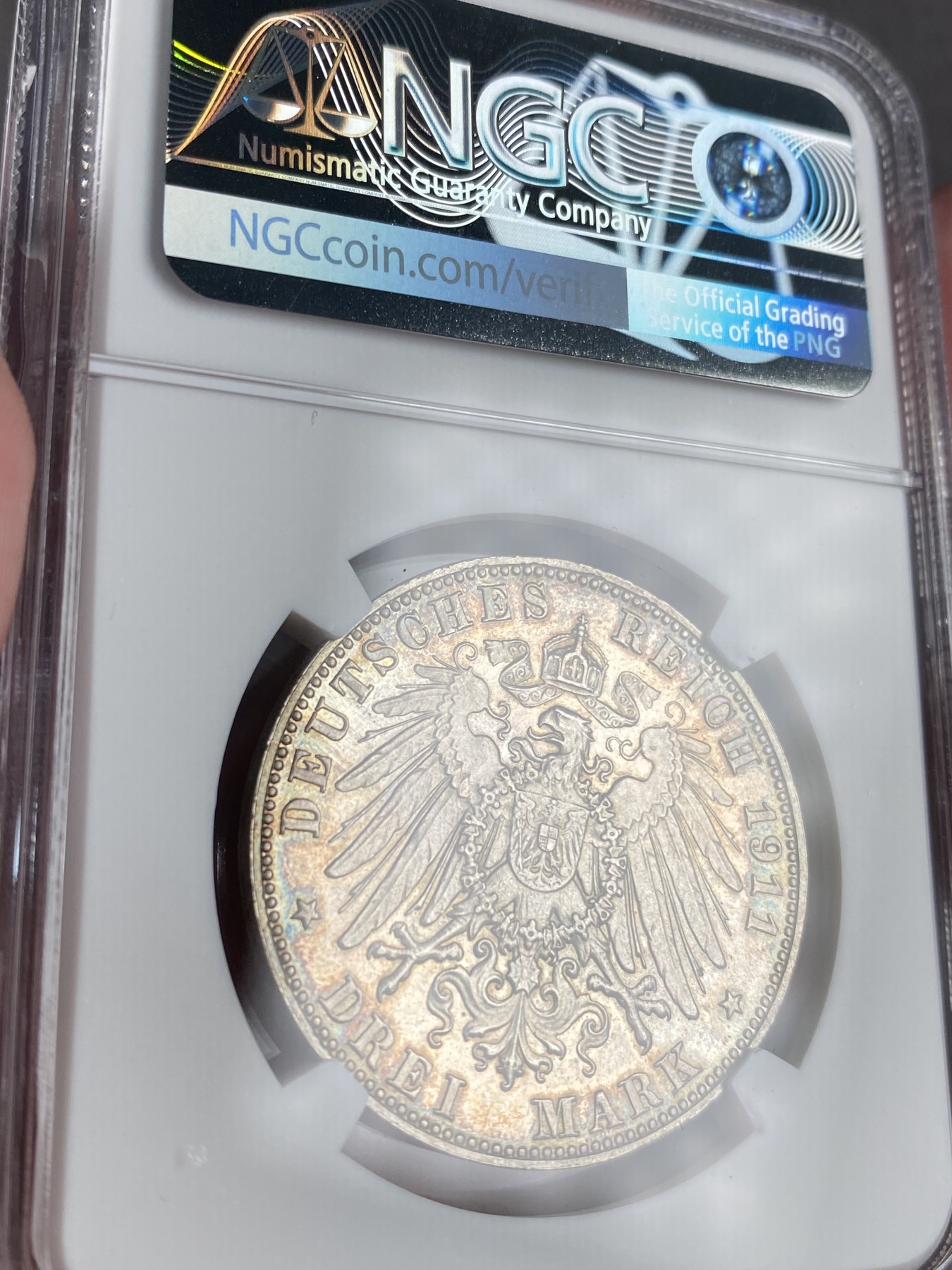 万国钱币拍卖第013期（视频直播专场） NGC PF63 1911年德国巴伐利亚摄政王利奥波德90大寿纪念3马克 精致镜面欧洲金彩