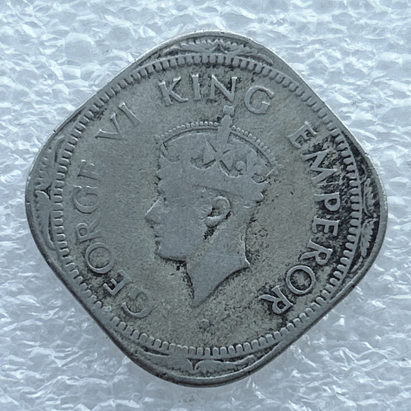 全场一元起拍 世界钱币散币场 第11期 英属印度1946年乔治六世2安娜方形白铜