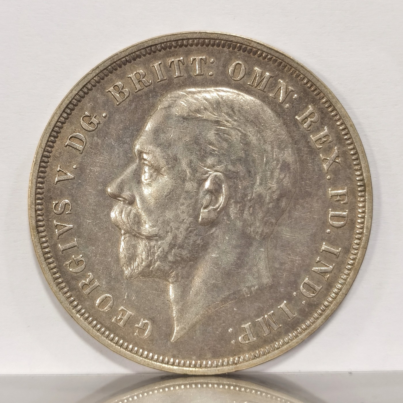 博洋堂世界钱币拍卖第036期（全场包邮） 英国1935年乔治五世银禧木马剑克朗银币，打制深峻细节清晰