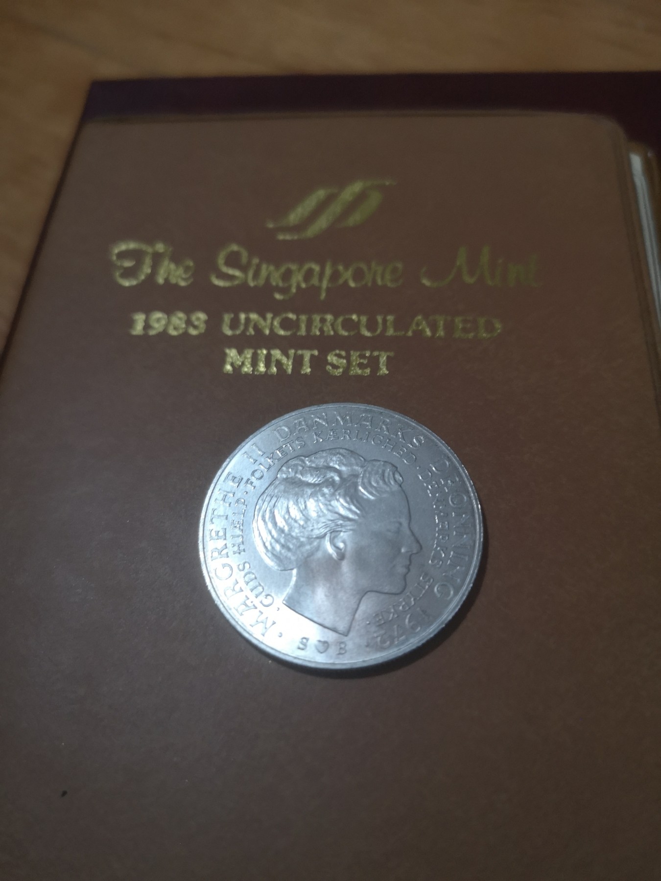 长老汇第24场老银币拍卖 1972丹麦弗雷德里克九世去世，玛格丽特二世登基10克朗银币，独年份