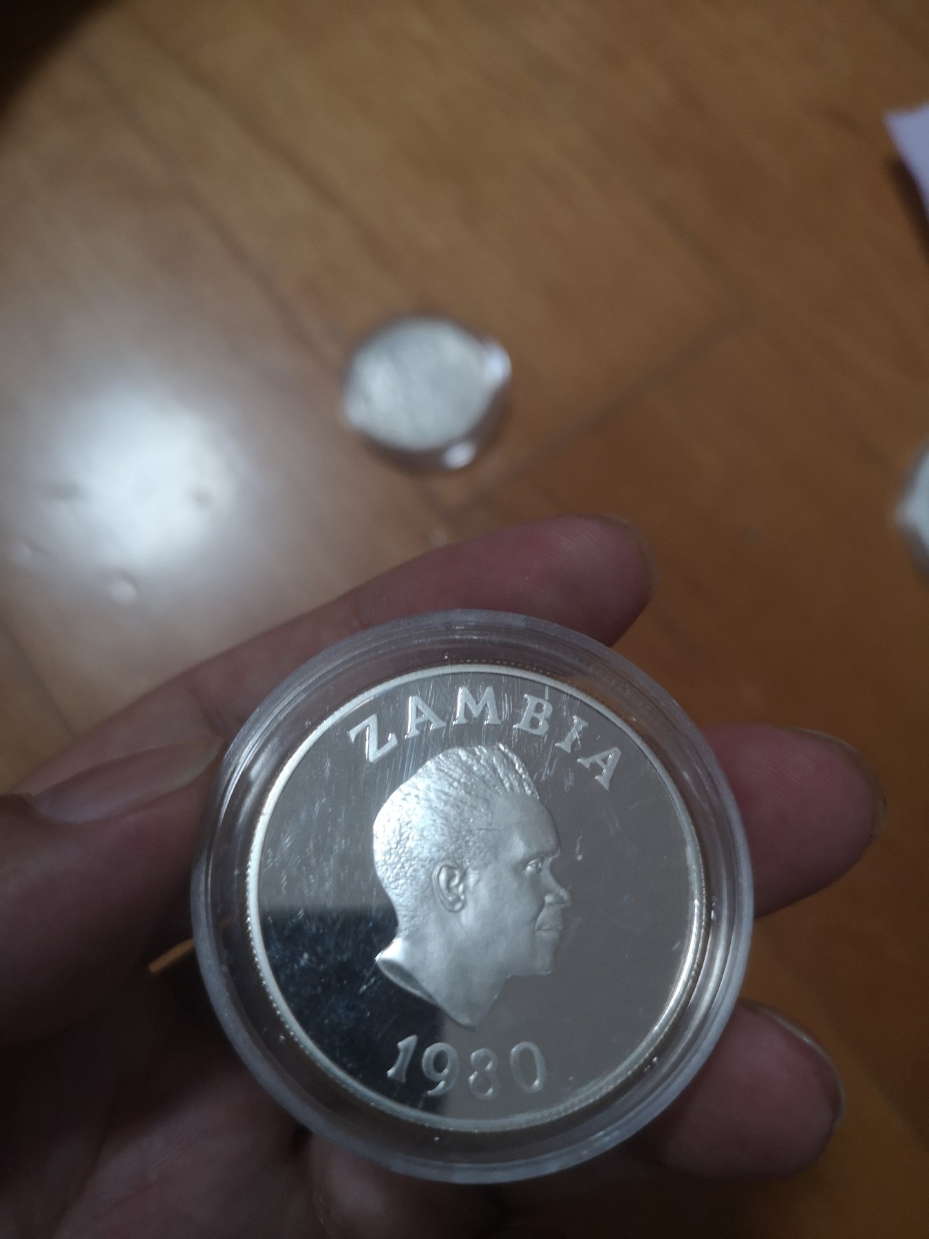 长老汇第24场老银币拍卖 1980赞比亚儿童年10K精制银币