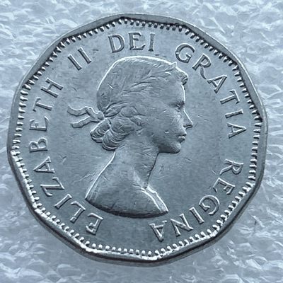 全场一元起拍 世界钱币散币场 第11期 加拿大1961年5分 伊丽莎白二世 十二边型