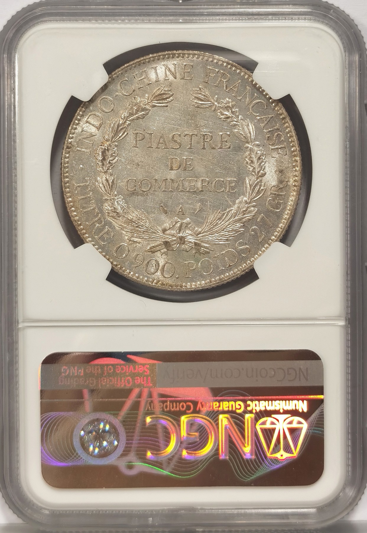 博洋堂世界钱币拍卖第036期（全场包邮） NGC UNC 法属印支1928年坐洋 稀少年份