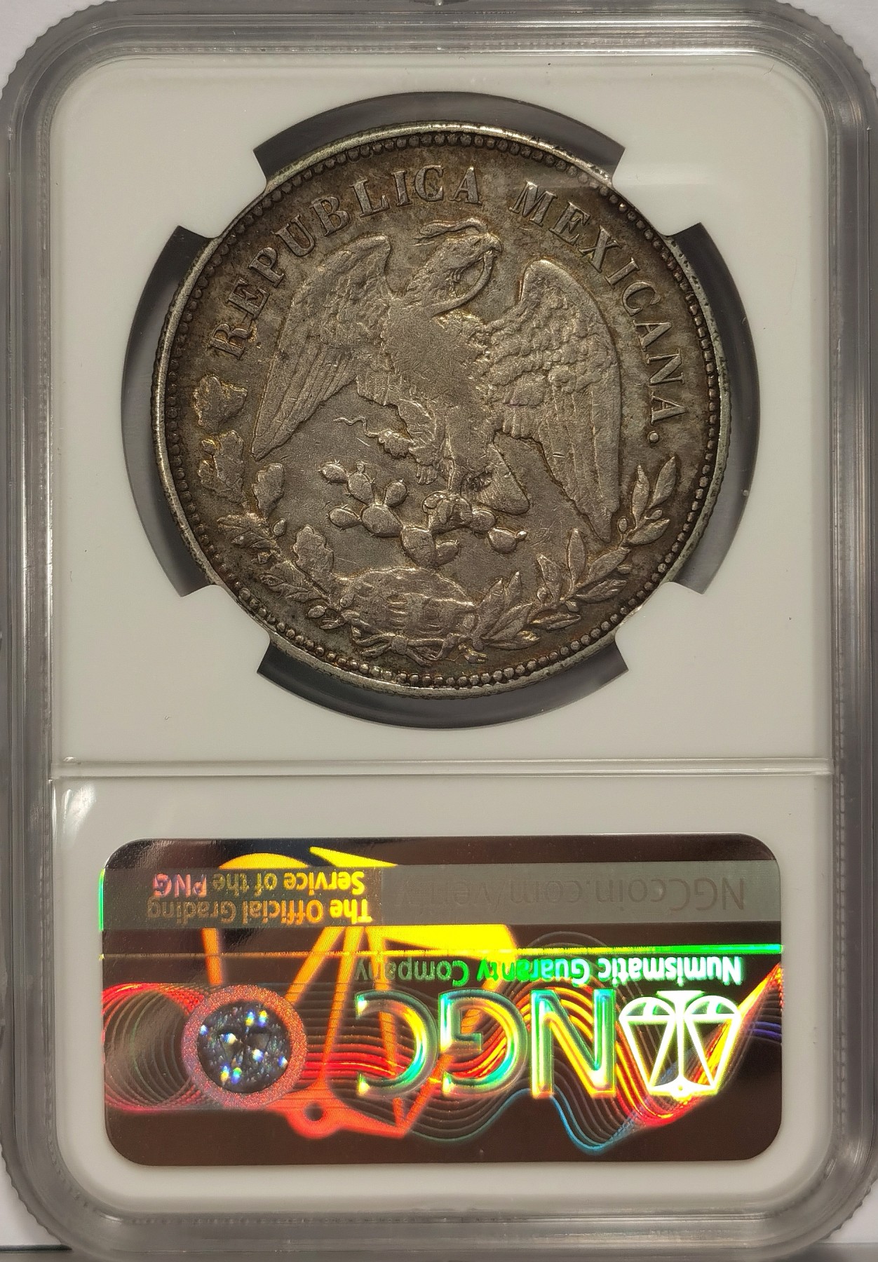 博洋堂世界钱币拍卖第036期（全场包邮） NGC AU50 墨西哥1900年MO AM版直边鹰洋