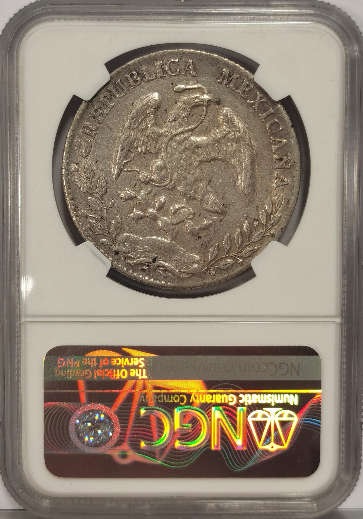 博洋堂世界钱币拍卖第036期（全场包邮） NGC XF45 墨西哥1896年CN AM版花边鹰洋