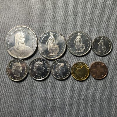 七十三期 七月第八拍 好品散币 - 7.8.30瑞士，5法郎与20分像精制?