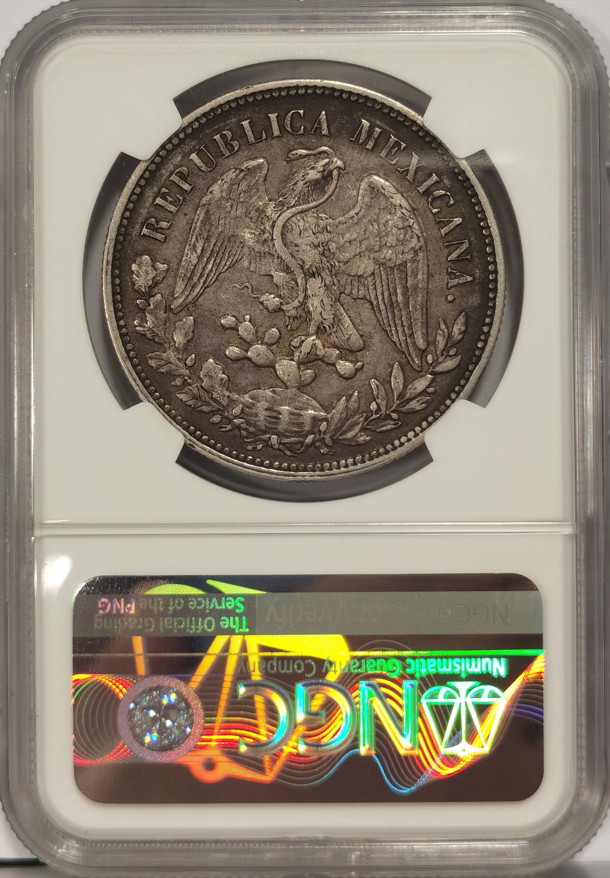 博洋堂世界钱币拍卖第036期（全场包邮） NGC XF45 墨西哥1908年MO AM版直边鹰洋