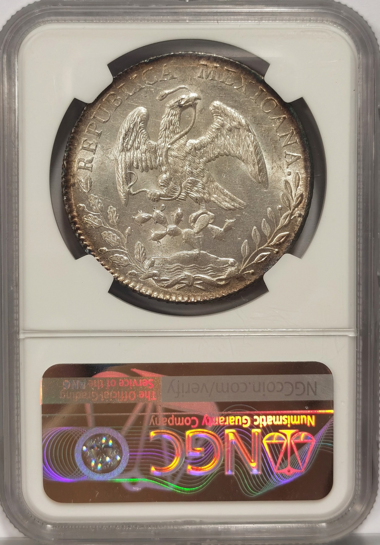 博洋堂世界钱币拍卖第036期（全场包邮） NGC MS61 墨西哥1888年PI MR版花边鹰洋 吉利年份 环彩漂亮