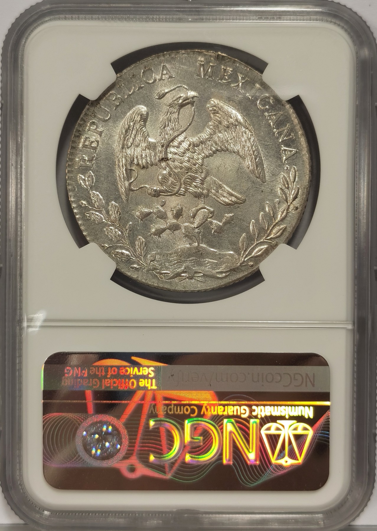 博洋堂世界钱币拍卖第036期（全场包邮） NGC MS62 墨西哥1889年GO RR版花边鹰洋